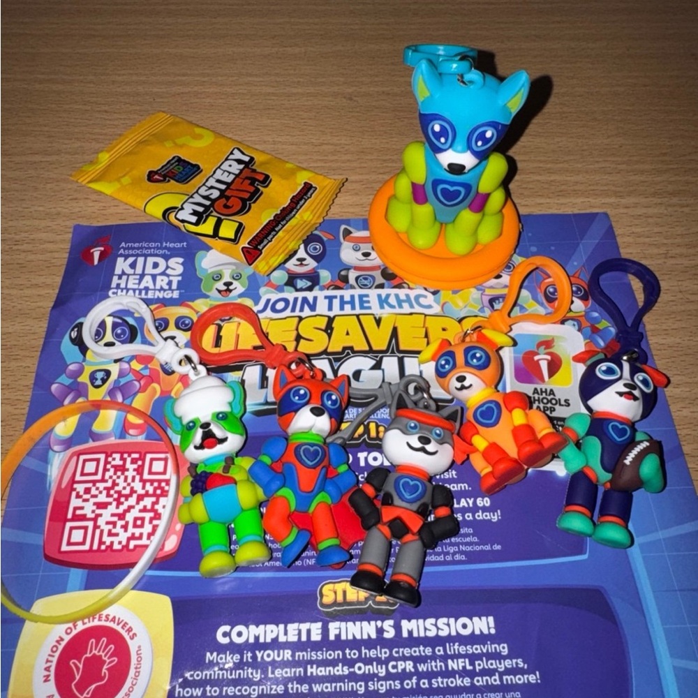Kids heart challenge keychain set